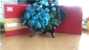 绢花盘式鸟窝花盘